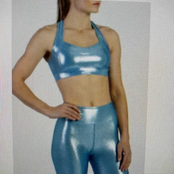 Heroine Sport Blue Metallic Sports Bra - Picture 6 of 7